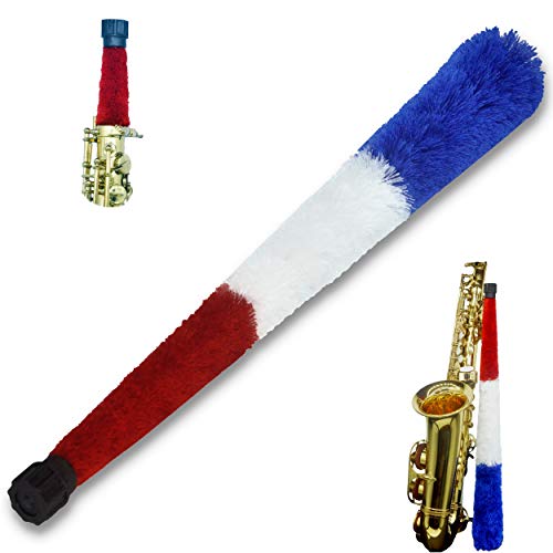 KUKYO Saxophon-Padschoner, Ultra Baumwolle, Bürstenreiniger, Pflegewerkzeug (Alto, Tricolor)