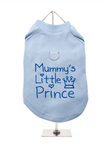 UrbanPup Hunde-T-Shirt "Mummys Little Prince", mit integriertem Geschirr, Blau