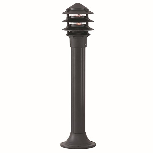 Licht-Erlebnisse Moderne Außenstehleuchte in schwarz Höhe 73cm E27 max. 60W Wegleuchte Stehleuchte Gartenlampe Wegelampe Aussenstehlampe