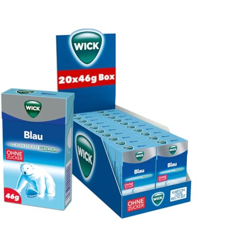 Wick Blau Vapo Plus Menthol ohne Zucker, 20er Pack (20 x 46 g)