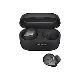 Jabra Elite 85t True-Wireless-Kopfhörer mit Jabra Advanced Active Noise Cancellation – Wireless-Charging mit Ladeetui – Titan/Schwarz