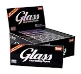 Glass Clear Rolling Papers, King Size Slim Blättchen aus Zellulose, transparent 2 Boxen (48 Heftchen)