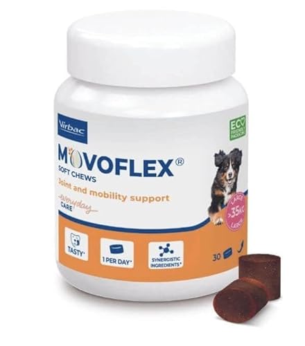 Movoflex Soft Chews | 30 Stück | Für Hunde über 35 kg | Ergänzungsfuttermittel zur Unterstützung der Gelenkgesundheit | Zum Erhalt der Gelenkstrukturen | Mit Hyaluronsäure