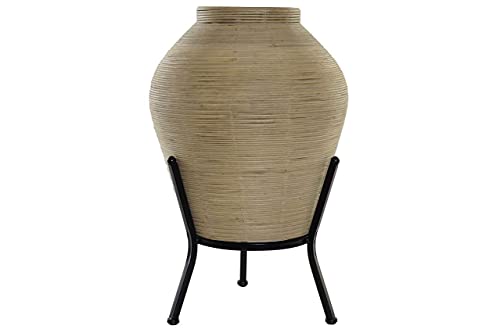 Vase aus Rattan und Metall der Linie Deko, braun, 36 x 36 x 55 cm (Referenz: JR-180771)