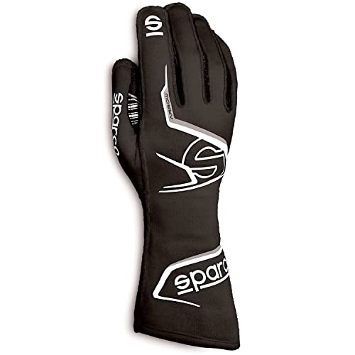Sparco Unisex S00255711nrbi Kartiing-Handschuhe, schwarz/weiß, 45