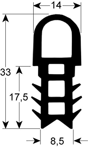 CONVOTHERM Türdichtung für Kombidämpfer OD10.10, OSP10.20, OSP10.10, OSC10.20 Länge 720mm Breite 625mm Profil 2060