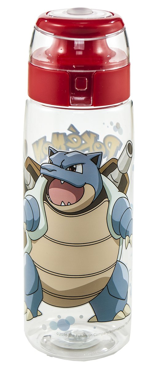 25-oz Pokemon Wasser Flasche mit Klappverschluss Gap & Tragetasche loop- von ZAK., BPA-frei und bruchfest, Blastoise