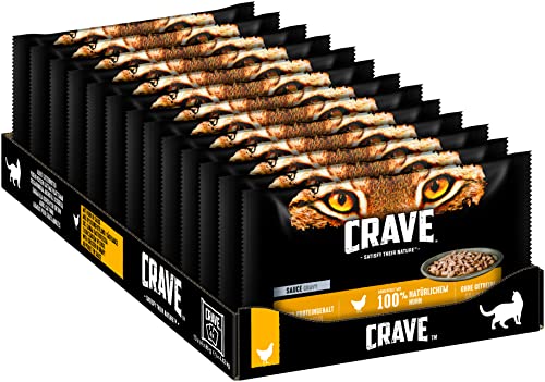 CRAVE Katze Portionsbeutel Multipack Sauce mit Huhn 13 x 4x85g