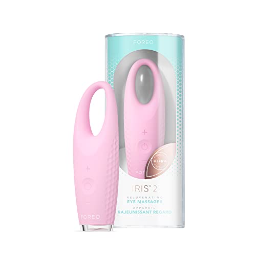 FOREO IRIS 2 Verjüngendes Augenmassagegerät | Für Augenringe, geschwollene Augen & Anti-Aging | Augenringe-Entferner | Abschwellend | Lymphdrainage-Tool | Ultrahygienisches Silikon | Pearl Pink