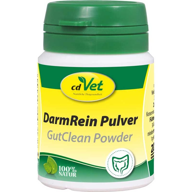 cdVet Naturprodukte DarmRein Pulver 180 g - Hund&Katze - Darmschutzschicht - Darmschleimhaut - Mineralien+Spurenelementen+Nährstoffe - verdauungsfördernd - Darmgesundheit - Immunsystem - Bakterien -
