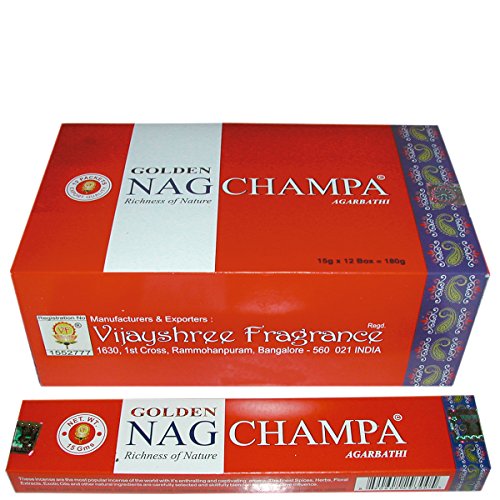 Laroom 12858 – Pack 12 Boxen von Räucherstäbchen Golden Nag Champa