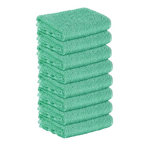 8 Stück Premium Frottee Gästehandtücher 30x50 cm in smaragdgrün von StickandShine in 500g/m² aus 100% Baumwolle