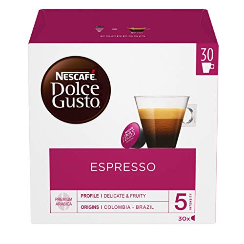 NESCAFÉ Dolce Gusto Espresso-Kaffeepads, 30 Kapseln (90 Portionen, 3er-Pack, insgesamt 90 Kapseln)