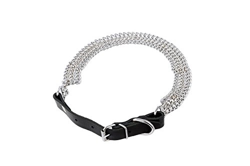 Kacperek Kettenhalsbänder, Hundehalsband Dreifachhalskette - Silber (52-60cm)