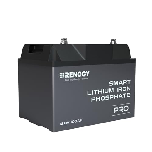 RENOGY LiFePO4 100Ah 12V Batterie mit Selbsterwärmung-Funktion und Bluetooth BMS Low Temperature Schutz 5000 Zyklen Parallelschaltung bis zu 10,24kWh für Balkonkraftwerk, Wohnmobile, Camping, Boote