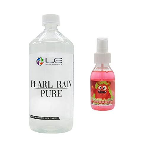 LIQUID ELEMENTS Pearl Rain Pure Shampoo 1 L + Smellow Erdbeer Innenraumduft