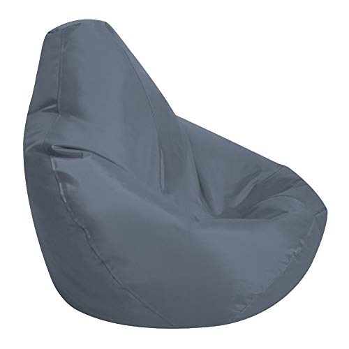 STTC Sitzsack Abdeckung aus Wasserdicht Oxford, Outdoorer Sitzsack Bezug Wechselbezug für birnenförmigen Sitzsack, Ohne Füllstoff,Dark Gray,85 * 115cm