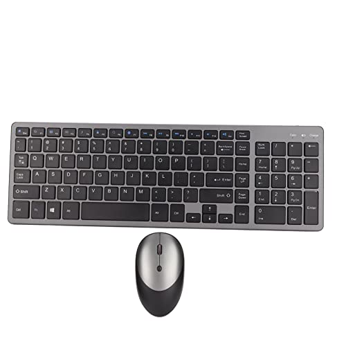 Kabellose Tastatur und Maus, ultradünne, volle Größe, 2,4 GHz, kabellose Tastatur, Maus, Combo, 3 DPI, optische Abtastung, leise, empfindlich, 14 Tastenkombinationen, kabellose Maus für PC, Laptop