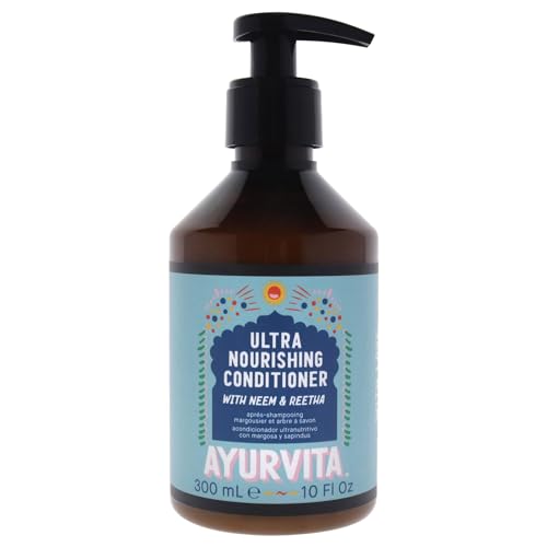 Ayurvita Conditioner – Nourishing Daily Conditioner – With Neem and Reetha – Suitable For All Hair Types - Moisturizing, Strengthening & Lightweight Protection - 10 fl oz