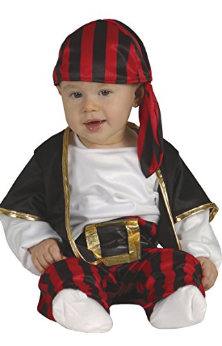 Guirca - Piraten Kostüm Baby 1-2 Jahre, Rot, Schwarz, Weiß, 85561