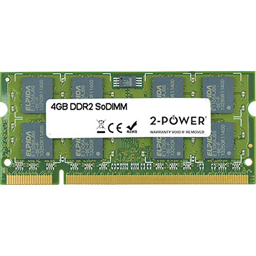 2-Power MEM4303A Speichermodul 4 GB DDR2 800 MHz – Speichermodule (4 GB, 1 x 4 GB, DDR2, 800 MHz, 200-pin SO-DIMM, grün)