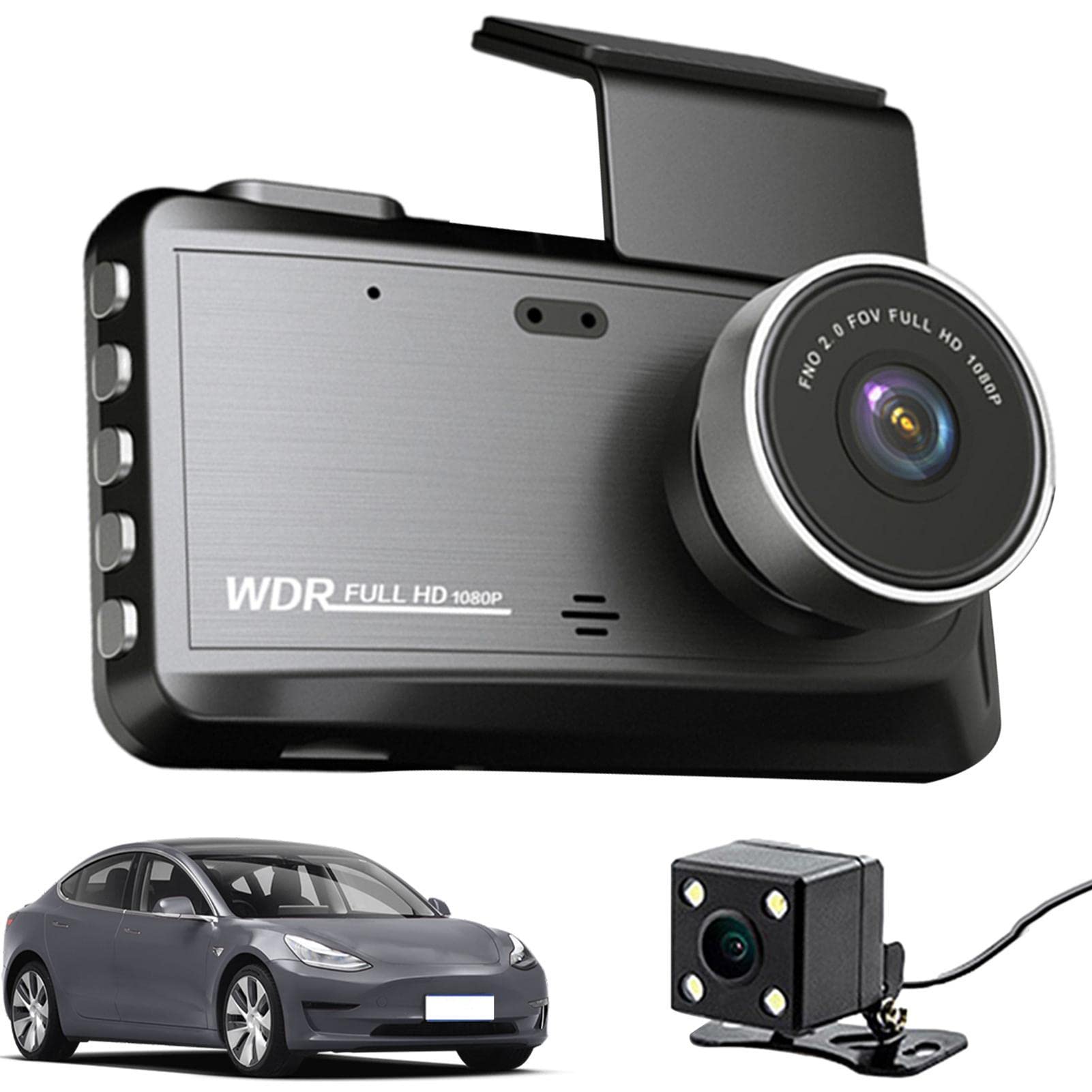 Bexdug Dash-Kamera - 1080P Vorder- und Rückansicht Dual-Kameras, 1296P Smart Rückspiegel,170°-Dashcam-Kamera mit Nachtsicht, Einparkhilfe, 32 GB Speicher