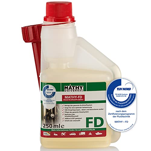 MATHY-FD Diesel-Pflege-Kraftstoffadditiv, 250 ml - Diesel Additiv - pflegt & reinigt das gesamte Kraftstoffsystem - Diesel Zusatz