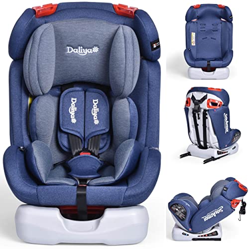 Daliya® Sitorino Kindersitz 0-36 KG mit Isofix & Top Tether I Autositz Gruppe 0+1+2+3 I 5 Punkt Sicherheitsgurt I Blau