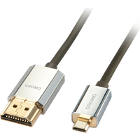 Lindy CROMO Slim High Speed HDMI to micro HDMI Cable with Ethernet - Video-/Audio-/Netzwerkkabel - HDMI - HDMI, 19-polig (M) - 19-polig Micro-HDMI (M) - 4,5m - abgeschirmt (41679)