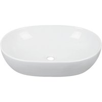 AquaSu® Aufsatzwaschtisch loPa | 52 cm | Weiß | Aufsatzwaschbecken | Waschtisch