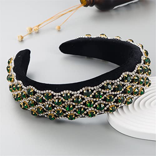 Barock Sparkly Strass Stirnband Für Frauen Große Kristall Diamant Einfache Haarband Haar Hoop Mädchen Geschenk 18