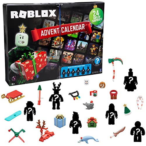 ROBLOX ROB0528 Adventskalender mit 6 exklusiven Figuren, Accessoires und 2 exklusiven Spielcodes, Spielzeug für Kinder ab 6 Jahren