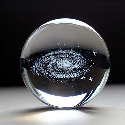 qianyue Kristalle Glas Ball Galaxy Sterne 3D Kreative Geschenke Verarbeitung Hause Feng Shui Skulptur Kristall Handwerk Kristall Dekoration (80mm)