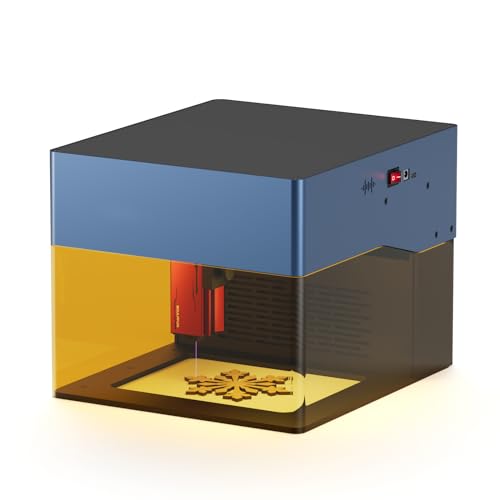 iCube Pro 5W lasergravierer, tragbare laser graviermaschine mit Rauchfilter, Gravurgeschwindigkeit 10000 mm/min, Temperatur alarm, 130x130 mm Gravurbereich