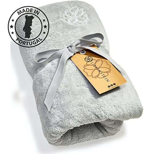 Liebenstein® Premium Saunahandtuch - in hellgrau - 70x200 cm - aus feinster Baumwolle mit 675 g/ m² - außergewöhnlich weich und saugstark