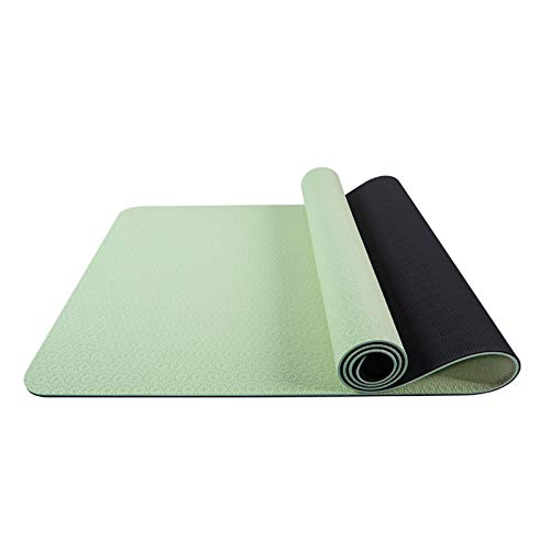 Yogamatte gute Yoga-Matte, Übung Matte Tpe Eco-Matte rutschfeste Fitness-Matte Für Yoga, Fitnessraum, Pilates, Gymnastik Und Heimtraining 183Cm X 68Cm X 6Mm Soft