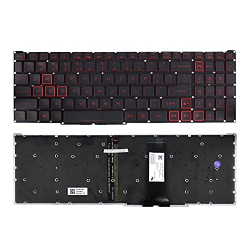 Laptop-Tastatur für Acer Nitro 5 AN515-54 AN515-54-54-50AF AN515-54-55YM AN515-54-58YY AN515-54-71FT Rot mit Hintergrundbeleuchtung