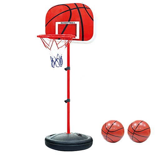 PELLOR Einstellbare Basketballständer, Basketballkorb mit Ständer Höhenverstellbar Basketball-Backboard Ständer Hoop Set für Kinder