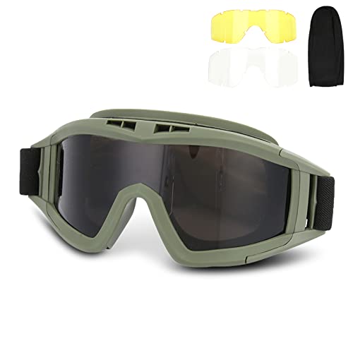iFCOW Anti-Beschlag-Brille, Taktikbrille, Airsoft, Paintball, Ski, Anti-Staub, Anti-Beschlag-Augenschutz