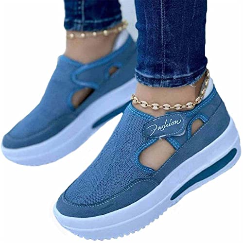 OOTDAY 2022 Spring Sneakers Women Casual Breathable Sport Shoes, Casual Shoes Womens Spring and Summer Woven Breathable Casual Mesh Shoes