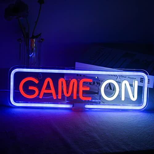 Game On Neon Licht Für Wanddekoration, Spiel-Led-Neonlicht, Usb-Acryl, Dekorative Neon Signs Für Game Room, Schlafzimmer, Heimbar, Spielwettbewerb, Club, Party, Geburtstagsgeschenk