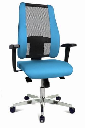 TOPSTAR Sitness Lady 300 ergonomischer Schreibtischstuhl, Bürostuhl mit bewegter Sitzfläche für Frauen hellblau