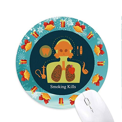 Logo Rauchen tötet Mousepad Rund Gummi Maus Pad Weihnachtsgeschenk
