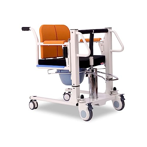 Patientenlift-Transfer-Mobilitätsstuhl, hydraulischer Patientenlift-Transferstuhl für zu Hause, tragbarer Transportrollstuhl mit 180° geteiltem Sitz, manuelle Lift-Transferhilfe, Toilette fü
