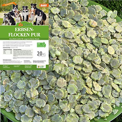 LuCano Erbsenflocken pur | aufgeschlossene, hochverdauliche Gemüseflocken durch Mikronisierung (20 kg)