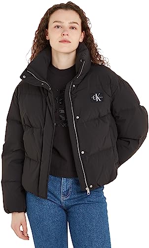 Calvin Klein Jeans Damen DOWN Soft Touch Label Puffer J20J222235 Daunenjacken, Schwarz (Ck Black), XL