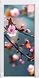 Stil.Zeit Möbel Exotische Sakura Blüten als Türtapete, Format: 200x90cm, Türbild, Türaufkleber, Tür Deko, Türsticker