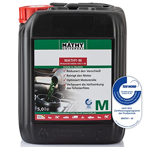 MATHY-M Motorenöl - Additiv 5 Liter zum Schutz von Motoren vor Verschleiß und vorbeugen von Motorschäden