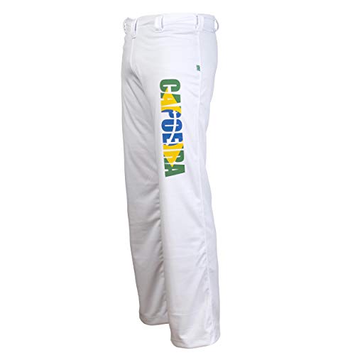 Jl Sport Authentische Brasilianische Capoeira Unisex Kampfsport Hosen (Capoeira Aufdruck Neben Bein) - XS