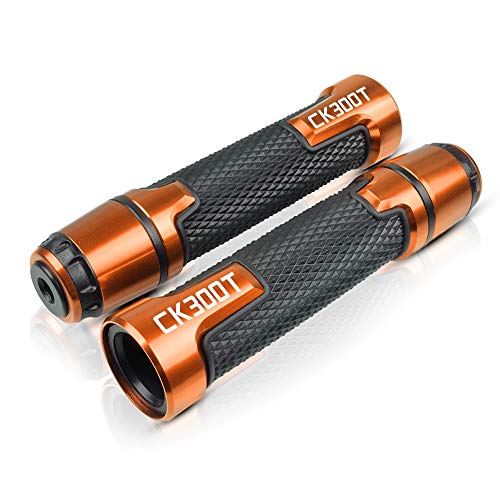 XDYCR Motorrad Roller Lenker Griffe Für Kymco Downtown CK250T CK 250T 7/8 '' 22mm Universal Motorrad Handgriff Enden Knöpfe Anti-Skid-Griff-Lenkergriffe Mit Ende (Farbe : Orange)